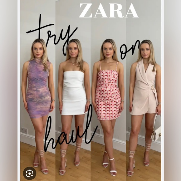 SHORT PRINTED TULLE DRESS - Picture 8 of 9